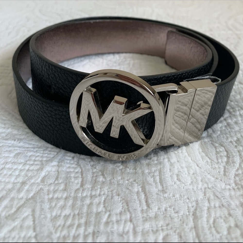 Michael Kors Reversible Black/Silver S Belt